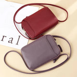 Leather Women's Shoulder Messenger Bags Female Versatile Phone Crossbody Bag