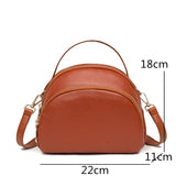 Leather Women's Shoulder Bag Three Layer Large Handbag