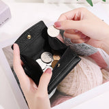 Leather Lady Purse Short Style Soft Cowhide Wallet Pocket Rfid Small Women Purse