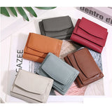 Leather Lady Purse Short Style Soft Cowhide Wallet Pocket Rfid Small Women Purse