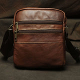 Men's Leather Messenger Bag Casual Crossbody Shoulder Bag