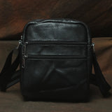Men's Leather Messenger Bag Casual Crossbody Shoulder Bag