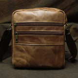 Men's Leather Messenger Bag Casual Crossbody Shoulder Bag
