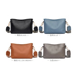 Leather Women Wide Shoulder Strap Cross-body Bag Cowhide Single Shoulder Ba