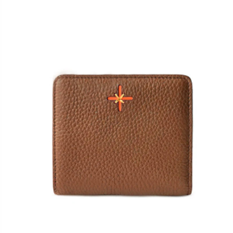 Leather Womens Wallet Famous Lady Short Money Bag Small Purse