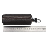 Genuine Leather Key Case Holder Zipper Pocket Long Car Key Pouch