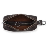 Genuine Leather Key Case Holder Zipper Pocket Long Car Key Pouch