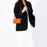 Cow Leather Saddle Bag Women Chestbag Shoulder Bag Ladies Crossbody PhoneBag