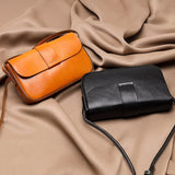 Cow Leather Saddle Bag Women Chestbag Shoulder Bag Ladies Crossbody PhoneBag