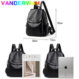 Women Leather Backpack Shoulder Bag Sac a Dos Ladies Bagpack School Bags