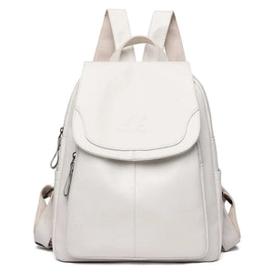Women Leather Backpack Shoulder Bag Sac a Dos Ladies Bagpack School Bags