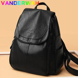 Women Leather Backpack Shoulder Bag Sac a Dos Ladies Bagpack School Bags