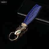 Crocodile Skin Car Key Holder Wallet with Stainless Steel
