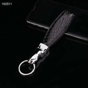 Crocodile Skin Car Key Holder Wallet with Stainless Steel