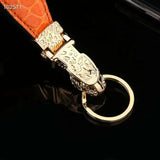 Crocodile Skin Car Key Holder Wallet with Stainless Steel