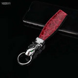 Crocodile Skin Car Key Holder Wallet with Stainless Steel