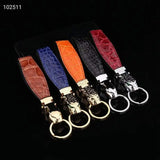 Crocodile Skin Car Key Holder Wallet with Stainless Steel