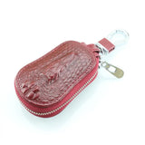 Crocodile Pattern Keychain Women Cowhide Key Wallet