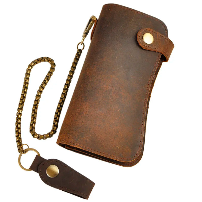 Famous Dargon Emboss Checkbook Iron Chain Organizer Wallet