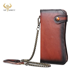 Famous Dargon Emboss Checkbook Iron Chain Organizer Wallet