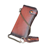 Famous Dargon Emboss Checkbook Iron Chain Organizer Wallet