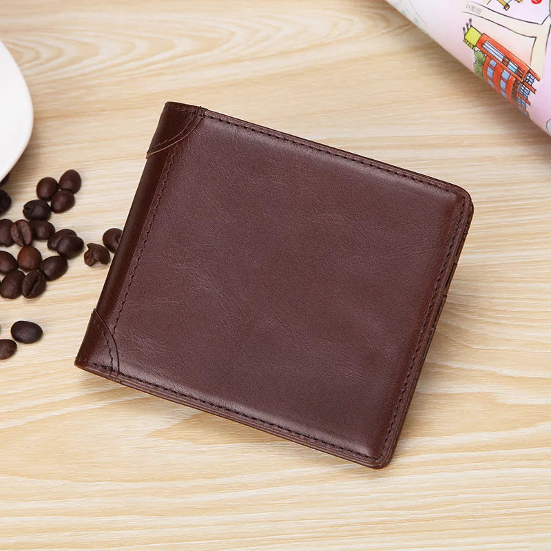 Vintage Men's Slim Leather Wallet Purse for Men