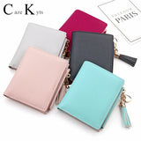 Leather Ladies Short Small Wallets Multi-card Position