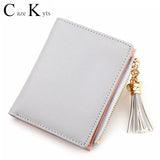 Leather Ladies Short Small Wallets Multi-card Position
