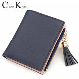 Leather Ladies Short Small Wallets Multi-card Position
