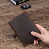 Leather Passport Holder Retro Bifold Wallet