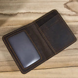 Leather Passport Holder Retro Bifold Wallet
