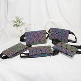 Geometric Night Light Waist Bag Crossbody Mini Phone Holder