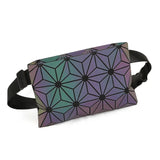 Geometric Night Light Waist Bag Crossbody Mini Phone Holder