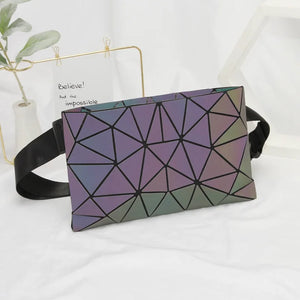 Geometric Night Light Waist Bag Crossbody Mini Phone Holder
