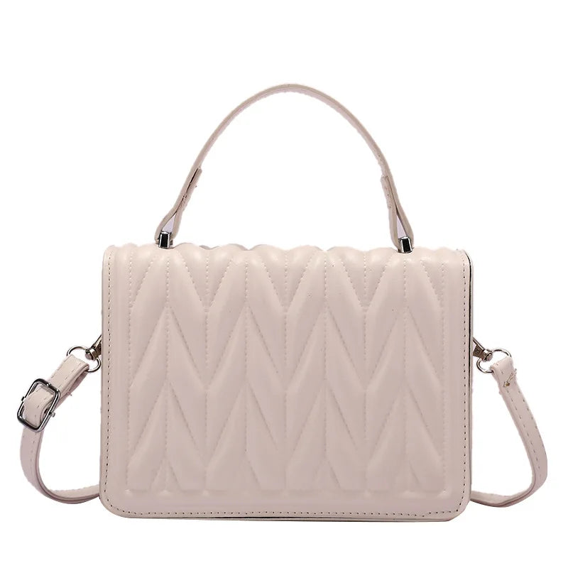 Geometric Embossing Crossbody Messenger Bag