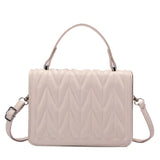 Geometric Embossing Crossbody Messenger Bag