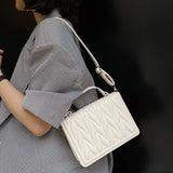 Geometric Embossing Crossbody Messenger Bag