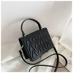 Geometric Embossing Crossbody Messenger Bag