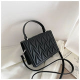 Geometric Embossing Crossbody Messenger Bag