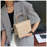 Geometric Embossing PU Leather Crossbody Messenger Bag