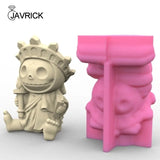 Geometric Skull Gypsum Silicone Mold for Succulent Pot