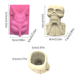 Halloween Skull Gypsum Silicone Mold for Succulent Plant Pot