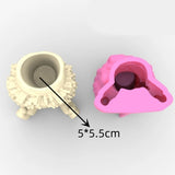 Geometric Halloween Skull Man Gypsum Silicone Mold for Succulent Plant Pot