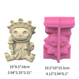 Geometric Skull Man Silicone Mold for Succulent Plant Pot Flower Pot