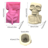 Geometric Skull Gypsum Silicone Mold for Succulent Pot Flower Pen Holder