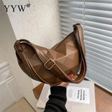 Geometric Moon Shape Shoulder Bag Zipper Solid Trending Handbags