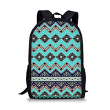 Geometric Stripe School Backpacks & Pencil Bag & Lunch Bag Kids Daypack