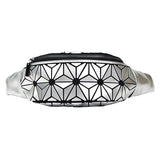 Geometric Waist Bag for Women Girls Fanny Pack Hip Belt Money Travel Bag