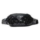Geometric Waist Bag for Women Girls Fanny Pack Hip Belt Money Travel Bag