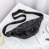 Geometric Waist Bag for Women Girls Fanny Packs Hip Belt Bags Money Travelling